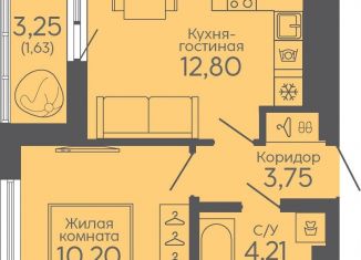 Продажа 1-комнатной квартиры, 32.6 м2, Екатеринбург, Новосинарский бульвар, 5, метро Ботаническая