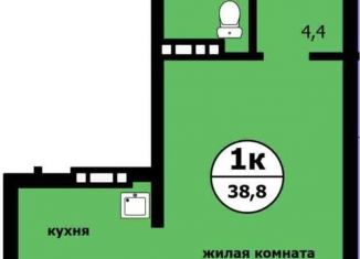 Продам 1-комнатную квартиру, 38.8 м2, Красноярск, Вишнёвая улица, Ленинский район