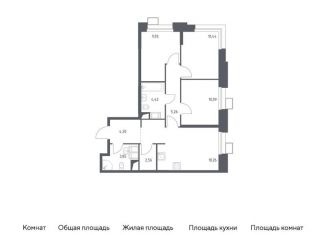 Продается трехкомнатная квартира, 69.1 м2, поселение Мосрентген
