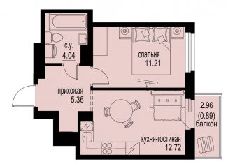 1-комнатная квартира на продажу, 34.2 м2, Ленинградская область