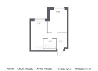 Продаю 1-комнатную квартиру, 32.8 м2, Московская область