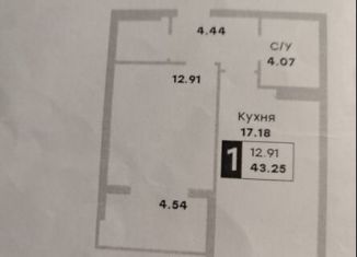 Продажа 1-комнатной квартиры, 43.5 м2, Самара, улица Г.С. Аксакова, 7, метро Алабинская