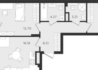 Продажа 2-комнатной квартиры, 62.2 м2, Калининград, Ленинградский район