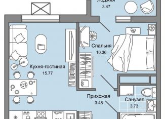 Продается двухкомнатная квартира, 35 м2, Ульяновск, улица Генерала Кашубы, 4
