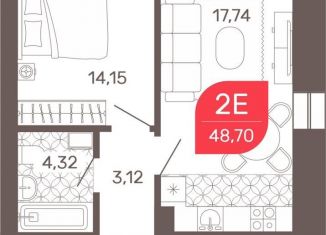 Продажа 2-комнатной квартиры, 48.7 м2, Чита
