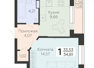 Продажа 1-комнатной квартиры, 34.8 м2, Воронеж, улица Независимости, 78