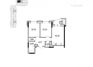 Продажа 2-ком. квартиры, 71 м2, Ижевск, Октябрьский район, Новая Восьмая улица, 67