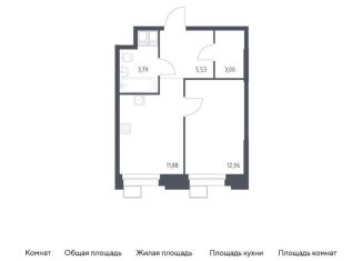 Продается 1-комнатная квартира, 36.3 м2, поселение Мосрентген, многофункциональный комплекс Тропарево Парк, к2.2