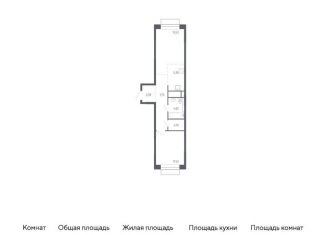 Продам 1-комнатную квартиру, 47 м2, Балашиха, жилой квартал Новоград Павлино, к6