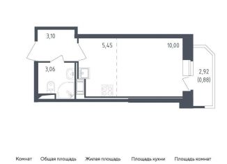 Квартира на продажу студия, 22.5 м2, Санкт-Петербург, жилой комплекс Живи в Рыбацком, 4, ЖК Живи в Рыбацком