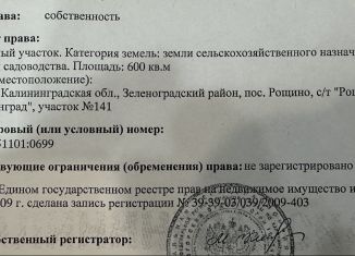 Участок на продажу, 6 сот., поселок Рощино