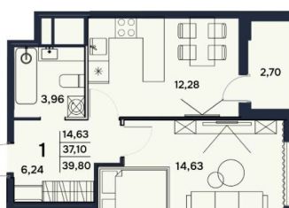 Продам однокомнатную квартиру, 39.8 м2, Пензенская область