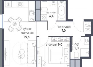 Продажа 2-ком. квартиры, 43.1 м2, Москва, Тагильская улица, 2к1, ВАО