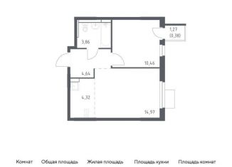 Продажа 1-ком. квартиры, 38.6 м2, Мытищи, жилой комплекс Мытищи Парк, к5