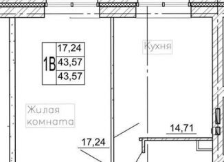 Продажа однокомнатной квартиры, 43.6 м2, Воронежская область