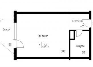 Продажа 1-комнатной квартиры, 45.8 м2, Светлогорск