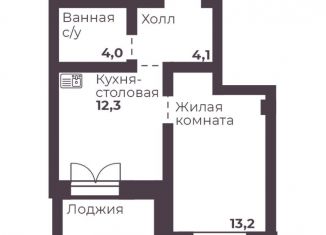 Продаю 1-комнатную квартиру, 33.6 м2, Челябинск, Тракторозаводский район