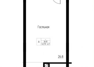 Продам 1-комнатную квартиру, 42.7 м2, Светлогорск