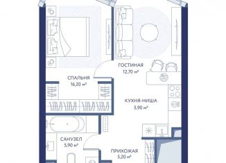 2-ком. квартира на продажу, 45.9 м2, Москва, район Раменки, 1-й Сетуньский проезд, вл8