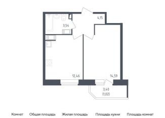 Продается однокомнатная квартира, 35.8 м2, Санкт-Петербург, муниципальный округ Рыбацкое, жилой комплекс Живи в Рыбацком, 5