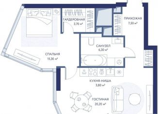Продается 2-комнатная квартира, 56.8 м2, Москва, 1-й Сетуньский проезд, вл8
