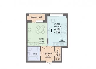 1-комнатная квартира на продажу, 42.3 м2, Воронеж, Левобережный район, Ленинский проспект, 108А