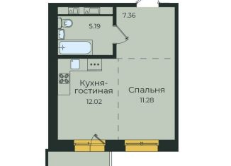 Продается квартира со свободной планировкой, 39.7 м2, Иркутск, улица Пискунова, 132