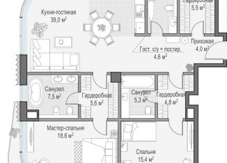 2-ком. квартира на продажу, 104.7 м2, Москва