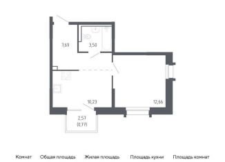 Продажа однокомнатной квартиры, 34.9 м2, Владивосток