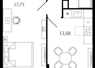 Продам 1-комнатную квартиру, 41.4 м2, Раменское, Семейная улица, 7