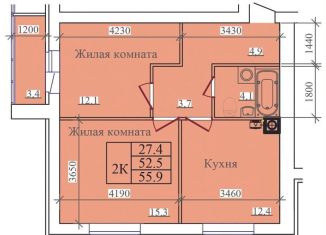 Продам 2-комнатную квартиру, 55.9 м2, Ивановская область, улица Павла Большевикова, 50