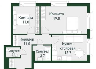 Продается 2-комнатная квартира, 61 м2, Челябинская область, Спортивная улица