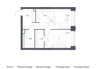 Продажа 1-комнатной квартиры, 48.9 м2, Москва, жилой комплекс Нова, к3