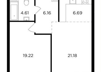 Продам 1-комнатную квартиру, 57.9 м2, Москва, жилой комплекс Форивер, 8, ЖК Форивер