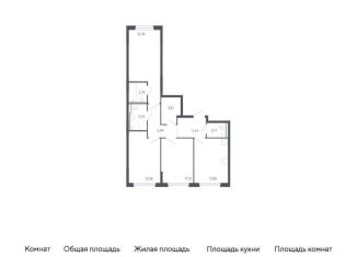 Продается 3-комнатная квартира, 71.6 м2, Тюмень, Ленинский округ, жилой комплекс Чаркова 72, 1.3