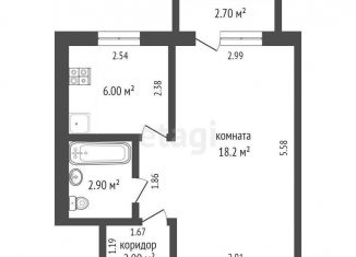 Сдается 1-комнатная квартира, 32 м2, Тюмень, улица Республики, 188, Ленинский округ