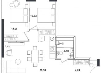 Продам трехкомнатную квартиру, 59.9 м2, Москва, Окружной проезд, 10Г, станция Измайлово