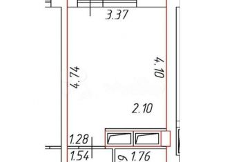 Продается квартира студия, 25 м2, Мурино, Екатерининская улица, 10, ЖК Три кита