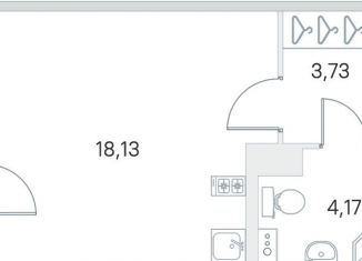 Продажа квартиры студии, 27.7 м2, посёлок Стрельна, ЖК Любоград