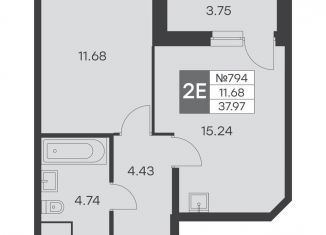 Продаю 1-ком. квартиру, 38 м2, Екатеринбург, улица Громова, 26, ЖК Миллениум