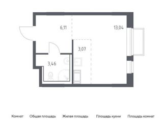Продажа квартиры студии, 25.7 м2, Московская область, жилой комплекс Томилино Парк, к6.2