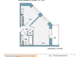 Продаю однокомнатную квартиру, 30.2 м2, Санкт-Петербург, улица Ивана Фомина, 7к3, муниципальный округ Сергиевское