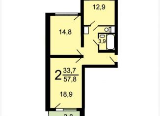 Сдам 2-ком. квартиру, 57.8 м2, Москва, улица Раменки, 8к2, метро Мичуринский проспект