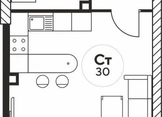 Продажа квартиры студии, 30 м2, Ростов-на-Дону, Ашхабадский переулок, 2/46, ЖК Ленина, 46