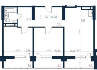 Продам 3-ком. квартиру, 82.7 м2, Владивосток, Ленинский район