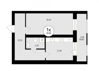 Продается 1-комнатная квартира, 49.9 м2, Самара
