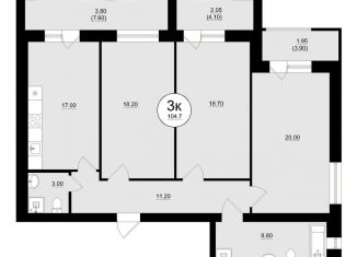 Продажа трехкомнатной квартиры, 104.7 м2, Самара