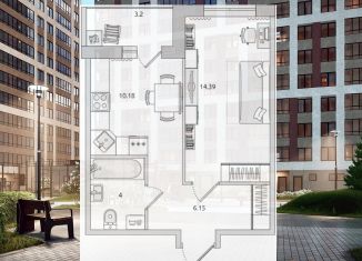 Продам 1-комнатную квартиру, 37.9 м2, Санкт-Петербург, муниципальный округ Шувалово-Озерки