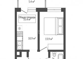 Продам 1-ком. квартиру, 35.5 м2, Новосибирск, улица Ватутина, 93/3, ЖК Акация на Ватутина