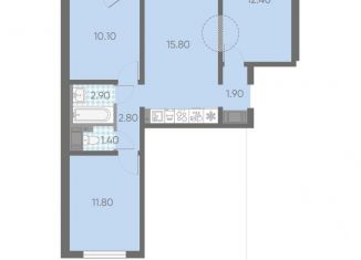 Трехкомнатная квартира на продажу, 61 м2, Санкт-Петербург, метро Академическая, Пахомовская улица